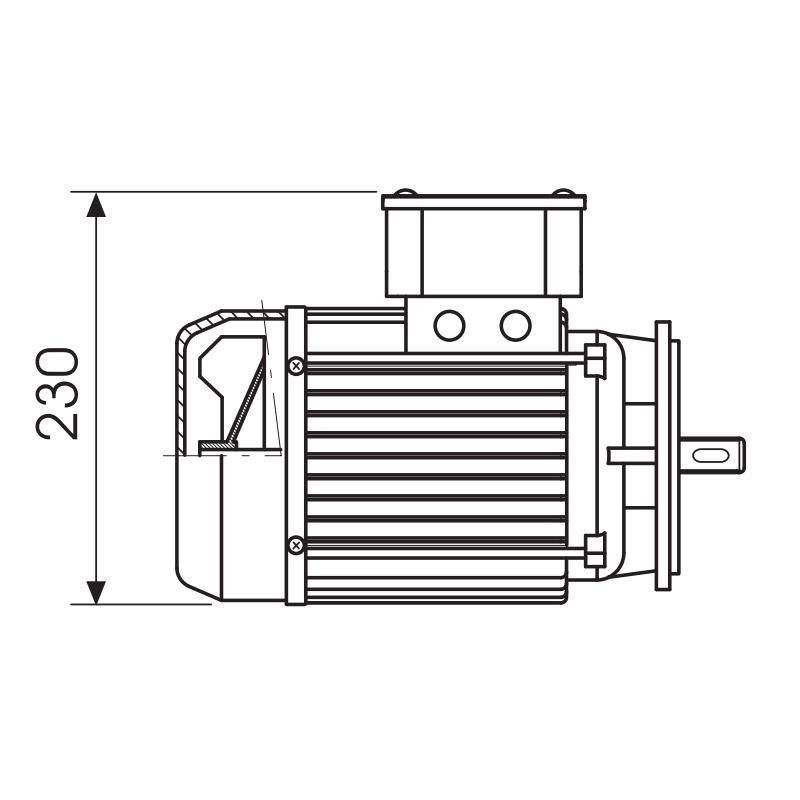 ART. 690431 - Motore elettrico monofase da 0,5CV - 700 Giri/m per MEC 200